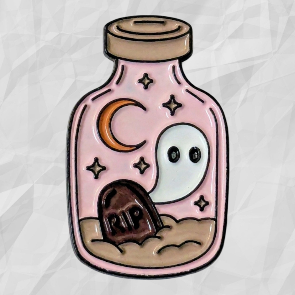 Bottled Ghost Pin👻 Cute Halloween Enamel Pin